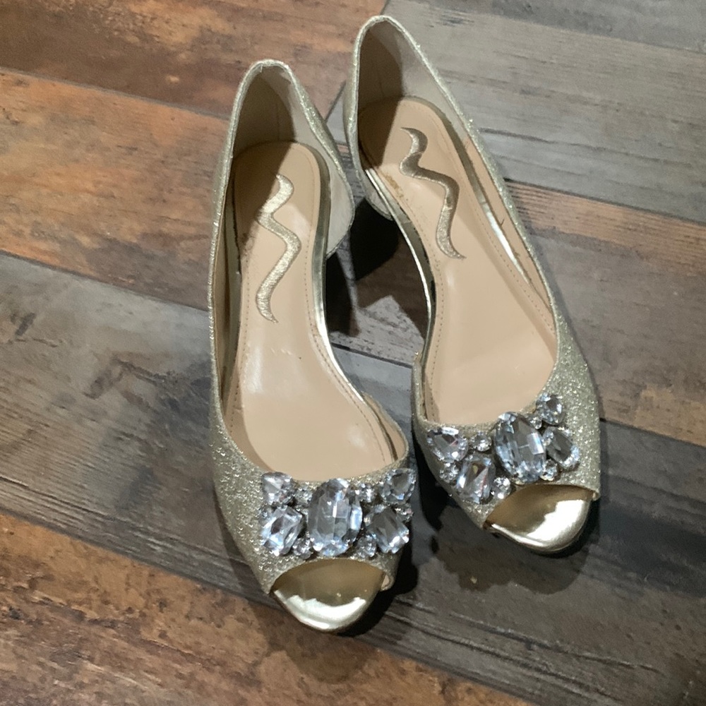 Nina gold flake shoes